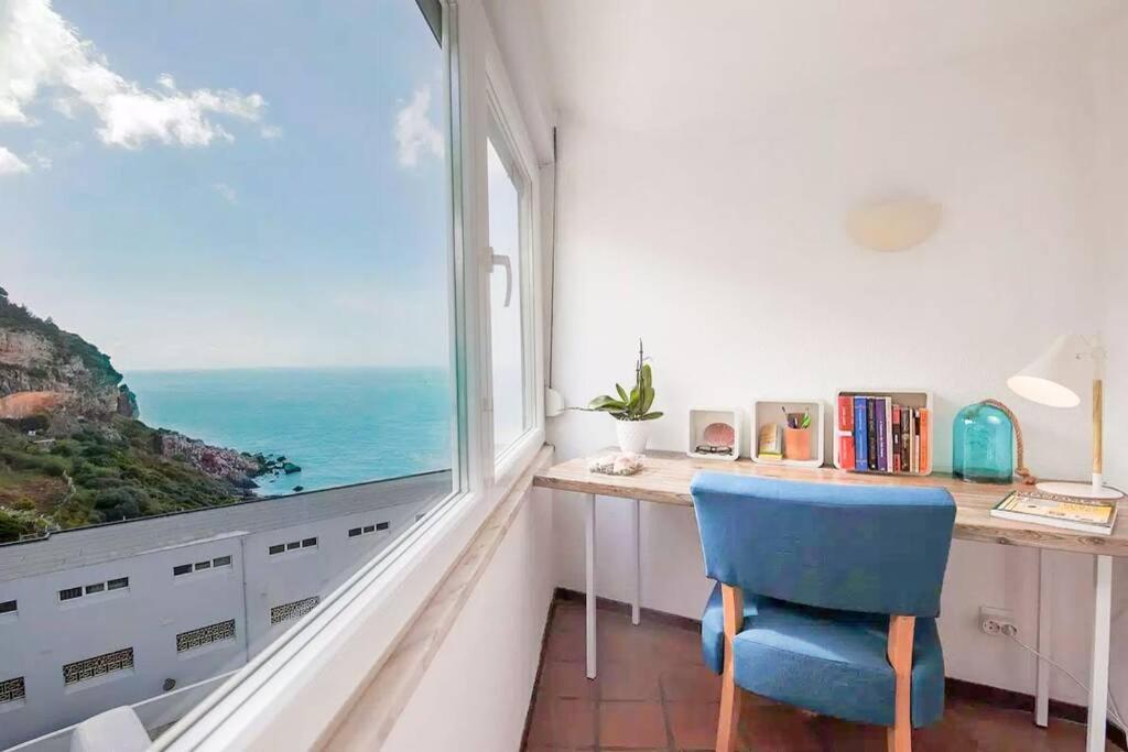 Estúdio vista mar com A/C e acesso privado à praia Apartamento Sesimbra Exterior foto